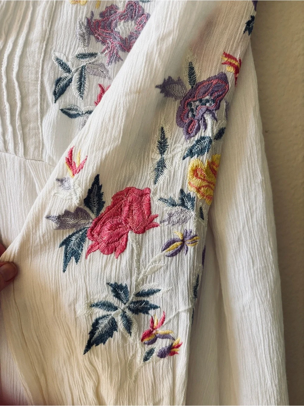 Free People Mia Embroidered Dress Size S